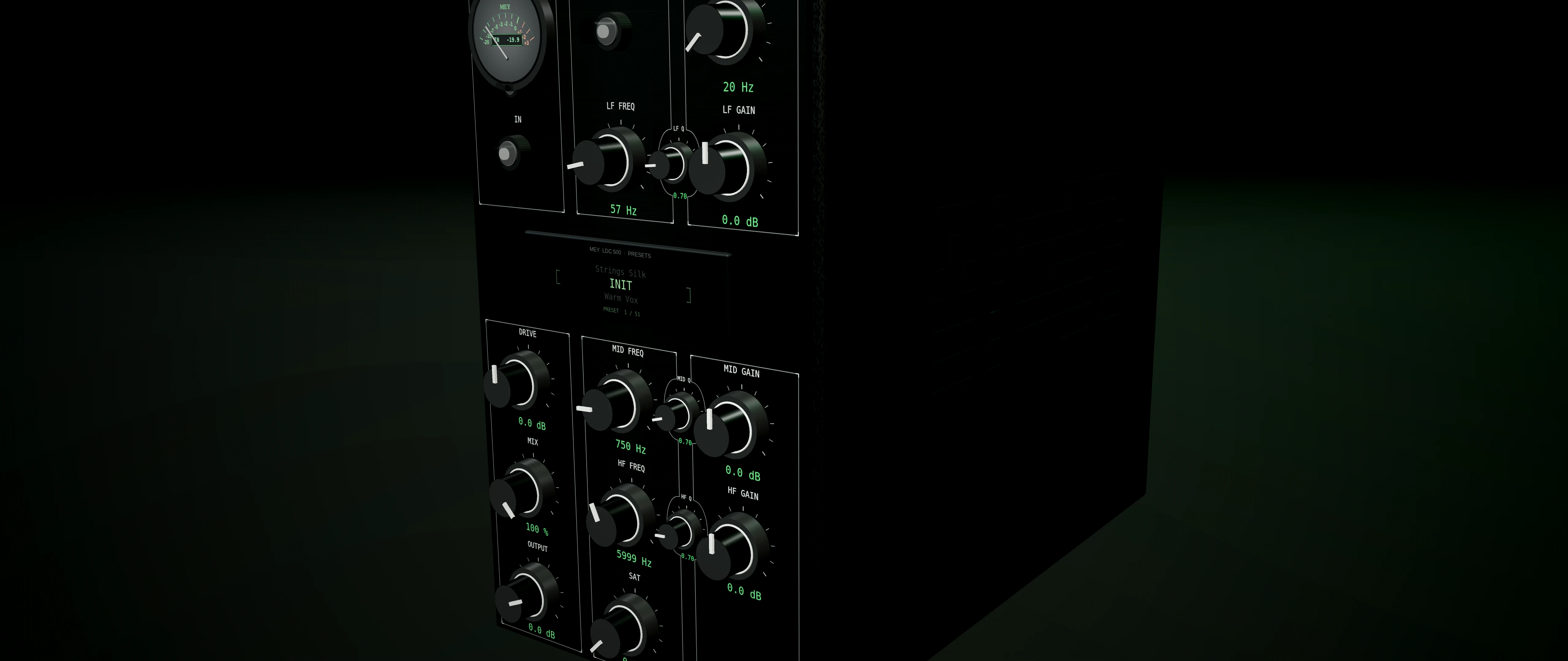 The MEY LDC 500 EQ section