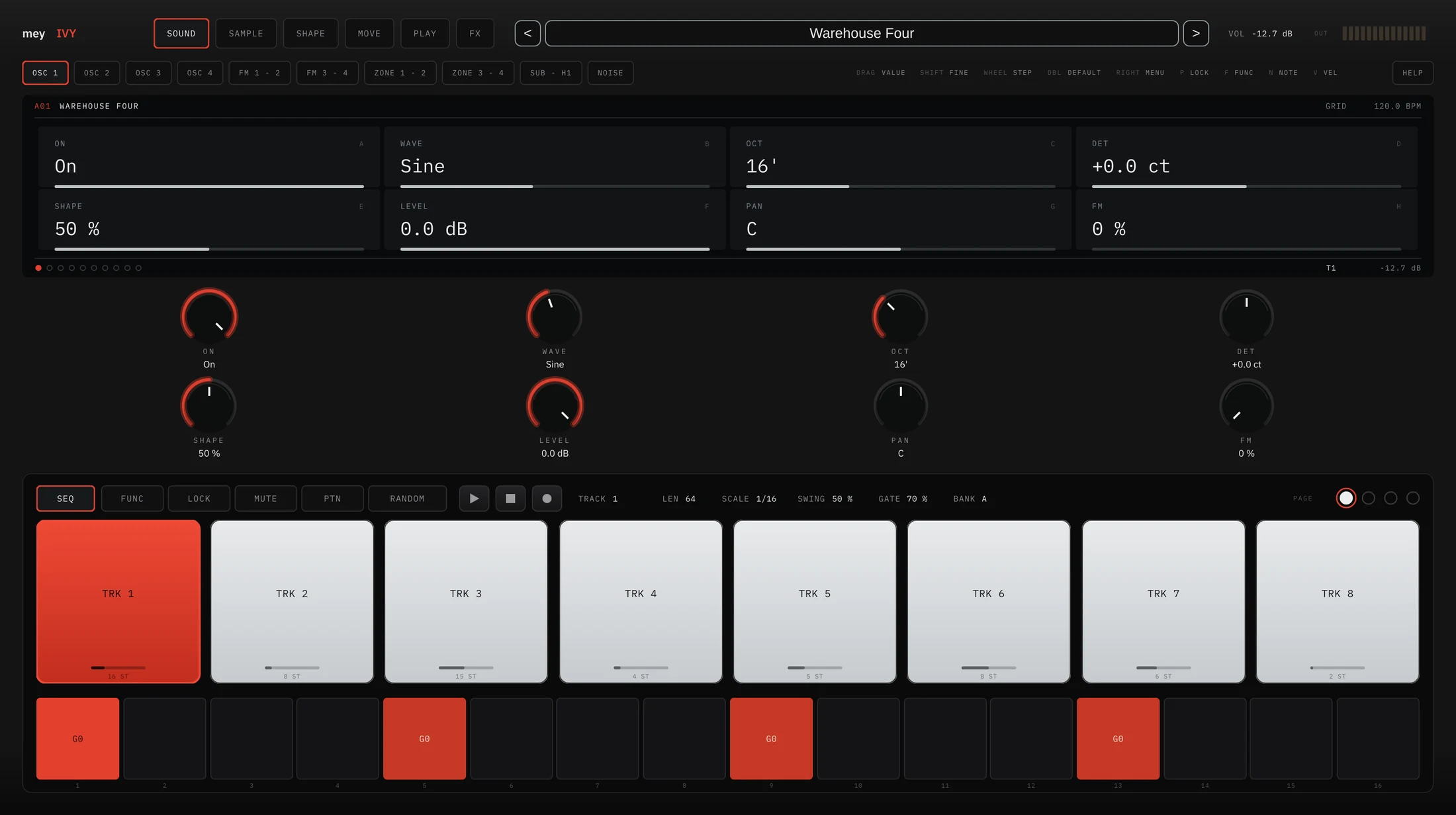 The Mey IVY plug-in interface